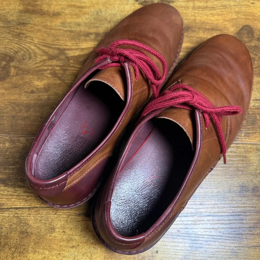 Pikolinos Berna M8J-4184 Brown Burgundy Leather Oxford Shoes Mens EU 45